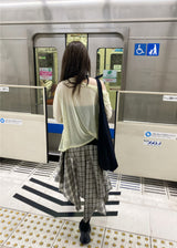 RAW CHECK SKIRT