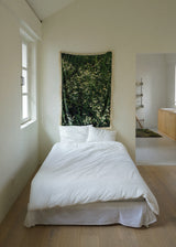 green bloom tassel blanket