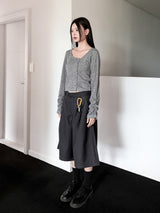  SIDE BUTTON STRAP CARDIGAN