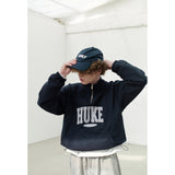 HUKE ロゴ ブラック ハーフ ジップアップ MTM