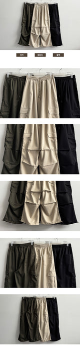 ANNE Wrinkle String Wide Pants