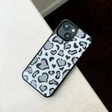 [MADE][Magsafe Glass Bumper Case] Heart Leopard Drawing Case ⋆ Light Gray