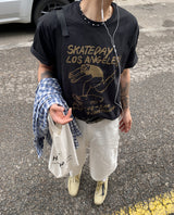No.1224 skateboard half T (3color)