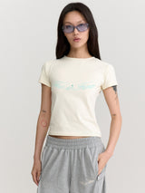 クロップドシグネチャーTシャツ