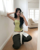 Lychee Bead Strap Sleeveless
