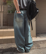 リクルースファンキーダメージバルーンデニムパンツ