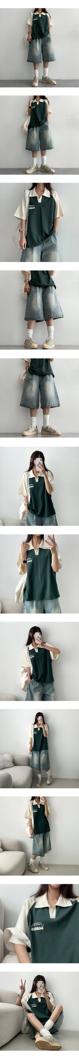 Etoh 半袖フーディドアノラック, ショーツセットアップセット (4 colors)