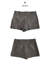 Checkered Mini Skirt Pants (2colors)