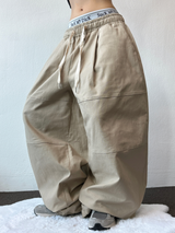 COTTON WIDE BALLOON LONG PANTS 💜🖤💛3COLOR