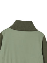 RIBBED HIGH NECK JACKET KHAKI