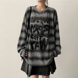 ENK ヒップストリート ダンガラ リブ ロングスリーブ Tシャツ