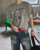 ロガン アートワーク グラフィック ショート スリーブ Tシャツ