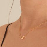 [(G)I-DLE Minnie, Jung Yonghwa Worn] グラムインターロックストーンセッティング925シルバーネックレスN037-01G