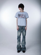 SEXXDEVIL "DESIRE" フラッグ プリント Tシャツ