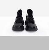 Plum Lace-up Strap Platform Sneakers