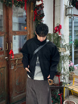 Aki Wool Collar Warmer Winter Blouson (2 Colors)
