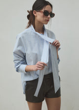 STRIPE TIE BLOUSE