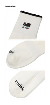 RAINBOW EMBROIDERY ANKLE SOCKS【BLACK】