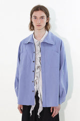 Relaxed and casual lapel and stand-up collar shirt
