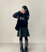 Eve High Quality Nordic Snowflake Round Knit