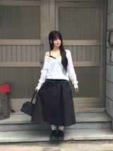 Soring Button See-Through Deep V Knit