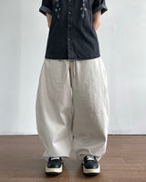 Herringbone Pintuck Balloon Pants