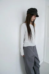 slim raglan off-shoulder top(4colors)