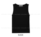 [U-BASIC] Melanin Metalレタリングリブノースリーブ