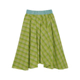 チェックタイスカート (yellowish green)