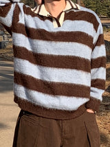 Dangala brush collar knitwear