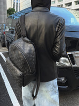 Roric Two-Button Leather Blazer