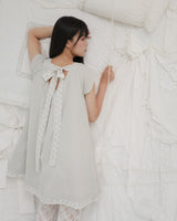 COUNTRY FLARE LINEN DRESS / BEIGE