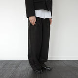 maison wide pintuck wool slacks