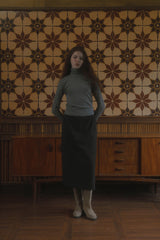 Log turtle neck top_gray
