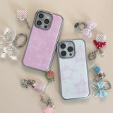 star spray (pink) silver frame case