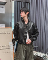 With Biker Leather Jacket