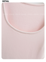 deep wide-neck slim long-sleeved knit shirt