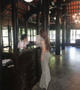 [ 3-piece / luxury staycation look ] billion black floral bikini