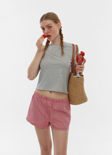 [MADE] Pinky Check Banding Shorts