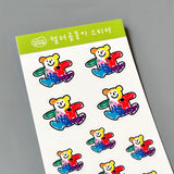 ミニカラフルベアステッカー/MINI COLORFUL BEAR STICKER