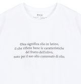 [mnem]オリーブプリントのオーバーサイズTシャツ (white)