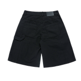 25SS ZIPPER DETAIL DENIM SHORT PANTS BLACK
