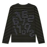 TICKETING STRIPE BORDER TEE (OLIVE)