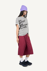 ディスターブ ストライプ プリント Tシャツ