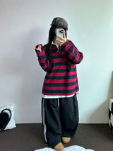 トラック3 ラインバルーンナイロンパンツ 🎀🩷🤍🖤🧸6カラー