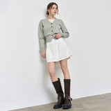 WOMAN GNRL ロゴ入りスタンダード長袖カーディガン [MINT]