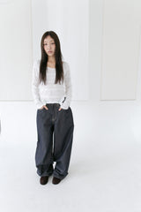 non-faded lip pocket denim pants(S-L)