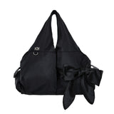 [Nylon] Bow Shoulder Bag (Black)
