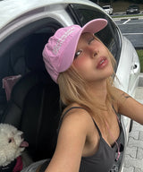 MM MY MEMORIES WASHED CAP (PINK)
