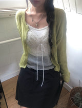 Mita Layered Dot See-Through Bustier